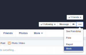 Facebook block option