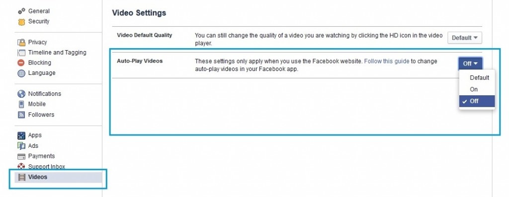 Steps to Disable Automatic Video Play in Facebook