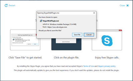 skype in browser chrome