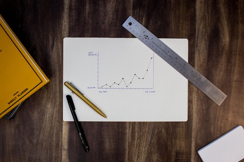 A Line Chart Made With Pen And Paper