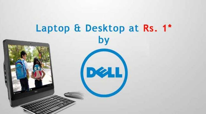 Dell laptop at 1 rupee