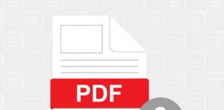 Pdf file icon, logo