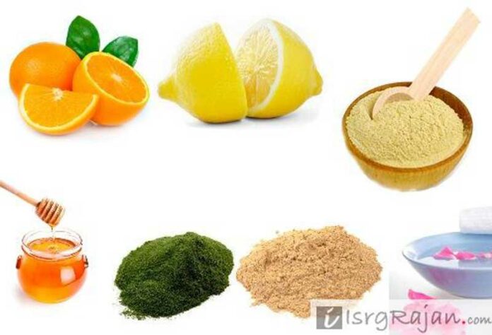 Orange, Lemon, Multani Mitti, Honey, Rose-water
