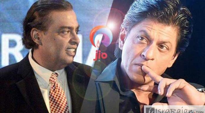 Relinace Jio Mukesh Ambani and Shah Rukh Khan