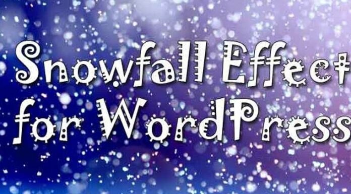 WordPress snowfall effects