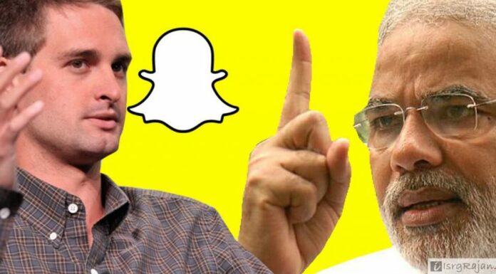 Snapchat founder Ivan Spiegel and Narendra Modi