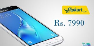 Samsung J3 on Flipkart