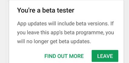 you are now a beta tester