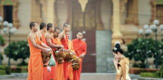 Laos, Monks, India, Relationship