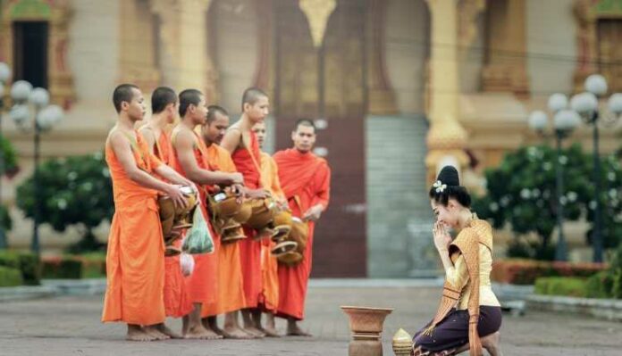 Laos, Monks, India, Relationship