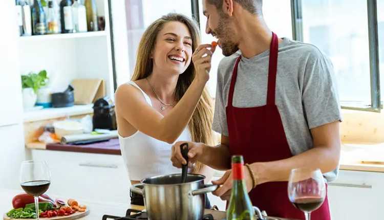 Couples Cooking Food, Relationship