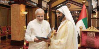 Narendra Modi in UAE with Crown Prince