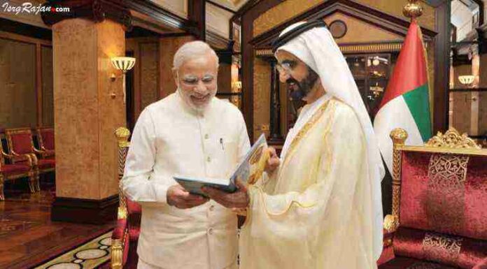 Narendra Modi in UAE with Crown Prince