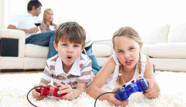 Kids Playing Video Game