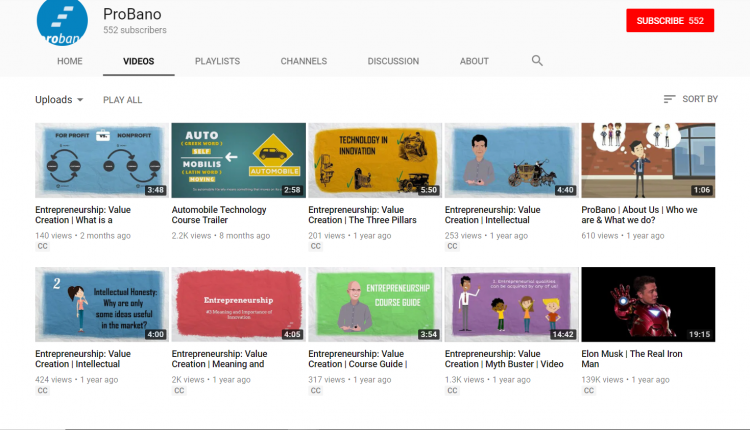 YouTube for Education: Probano