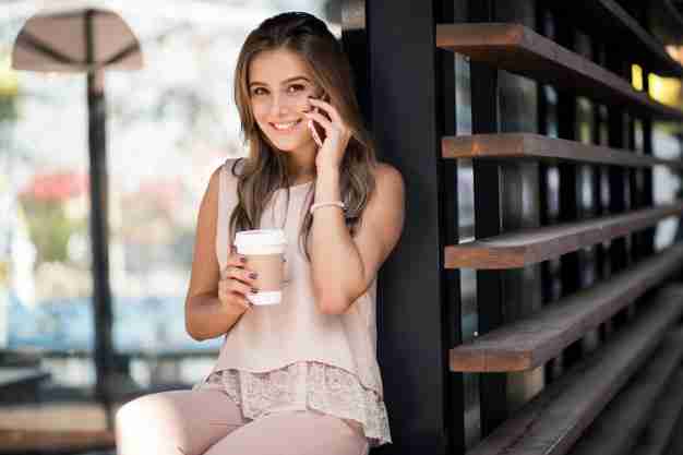 Confident Girl, Talking on Phone