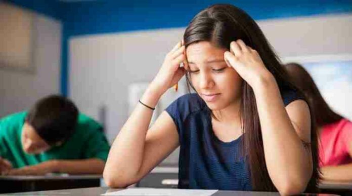 exam, Anxiety, stressed girl
