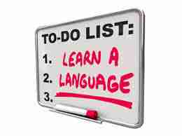 To do list, learn a language