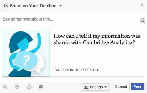 How can I tell if my information was shared Cambridge Analytica