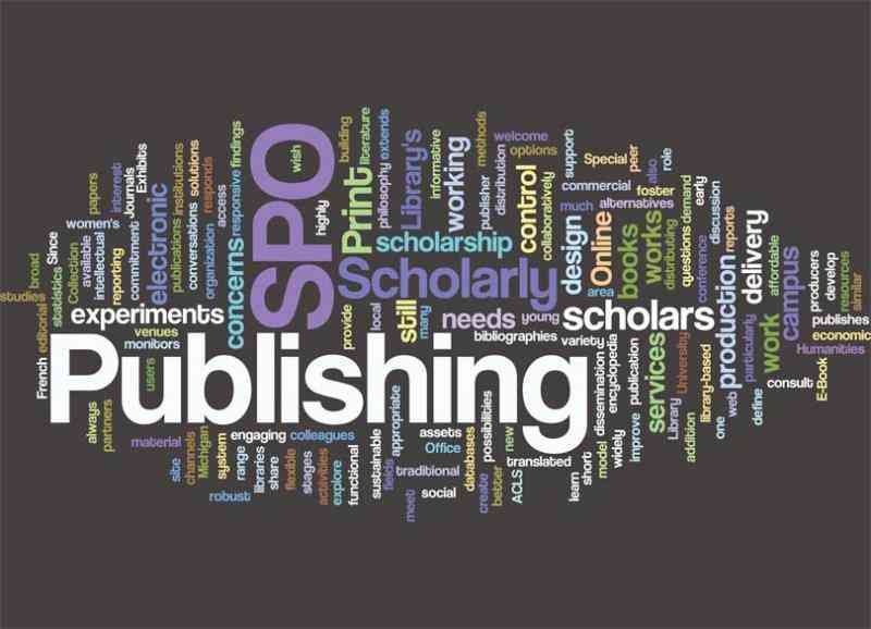 SPO, Publishing, scholars, design, word cloud.