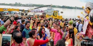 idol immersion at Ganges