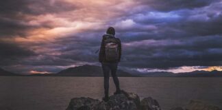 Single Woman, hiker, backpack