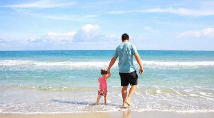 Career Break, Vacation, Beach, Father, Child, Girl