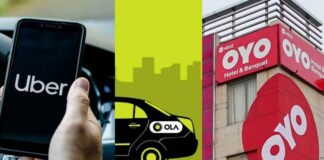 Uber, Ola,oyo Rooms