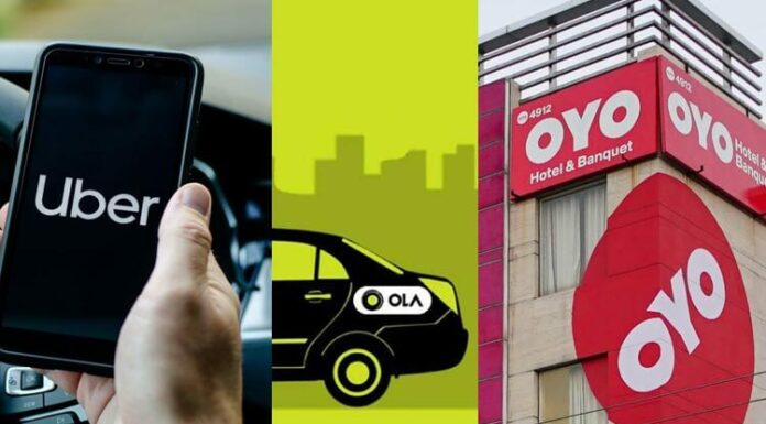 Uber, Ola,oyo Rooms