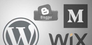 Wordpress, Blogger, Medium, Wix