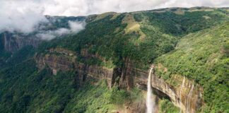 Cherrapunji, Meghalaya, greenery, mountains, waterfall