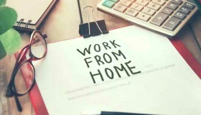 work from home, specs, calculator, paper pin, table