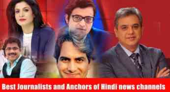Best Journalists and Anchors of Hindi news channels of India in 2020