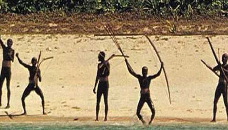 Sentinelese Men With Handmade Spears, Arrows, And Bows