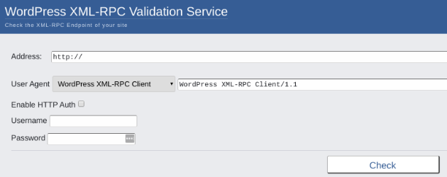 Xmlrpc Validation Service