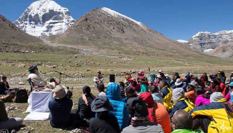 Pilgrims At Holy Mount Kailash