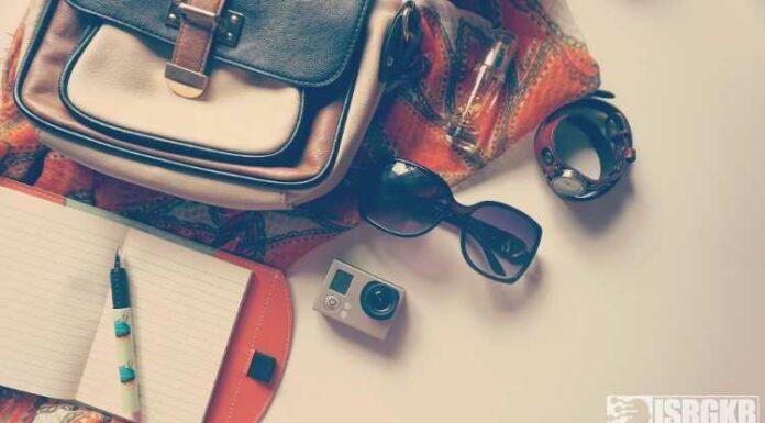 Purse, Handbag, Notebook, Pen, Goggles, With, Camera, Traveller