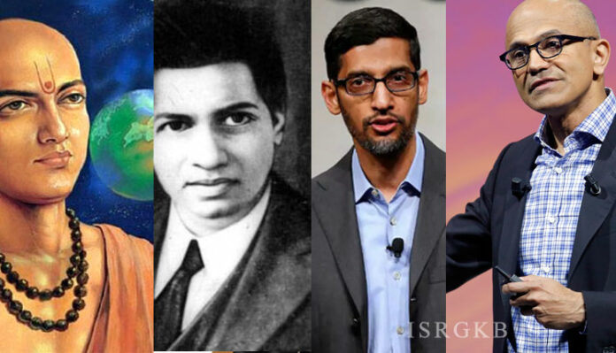 Aryabhatta, Satya Nadella, Sr Ramanujan, Sundar Pichai