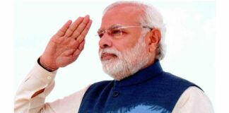 Disciplined Narendra Modi, Salute