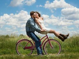 Love, Romance, Couple On Bike, Cycle