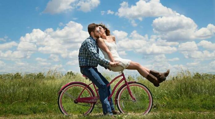 Love, Romance, Couple On Bike, Cycle