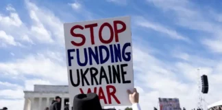 Stop Funding Ukraine War Placard