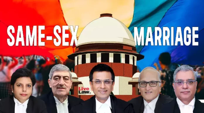 Same-sex marriage: CJI (Chief Justice of India) DY Chandrachud, Justice Sanjay Kishan Kaul, Justice Ravindra Bhat, Justice Hima Kohli, and Justice PS Narasimha