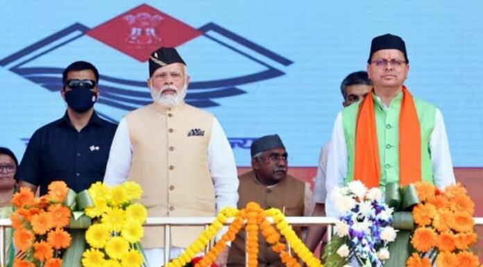 Modi And Uttarakhand Cm