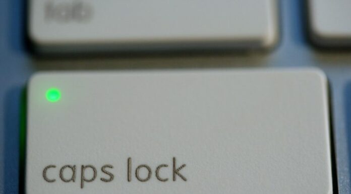 Caps Lock On Keyboard With Indicator