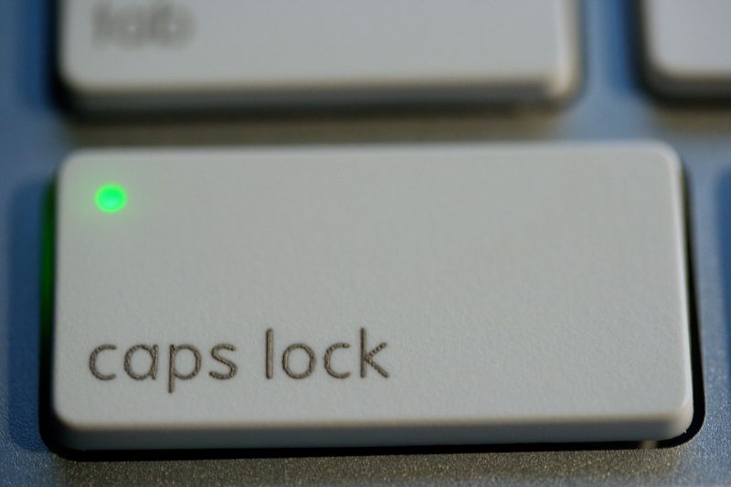 Caps Lock On Keyboard With Indicator