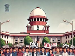 Students Outside The Supreme Court Of India, Demanding A Cbi And Ed Investigation Into The Neet Ug Exam