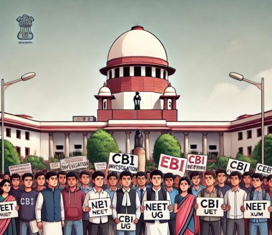 Students Outside The Supreme Court Of India, Demanding A Cbi And Ed Investigation Into The Neet Ug Exam