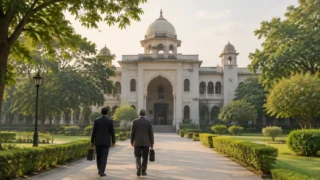 The Allahabad High Court building, symbolizing legal authority.