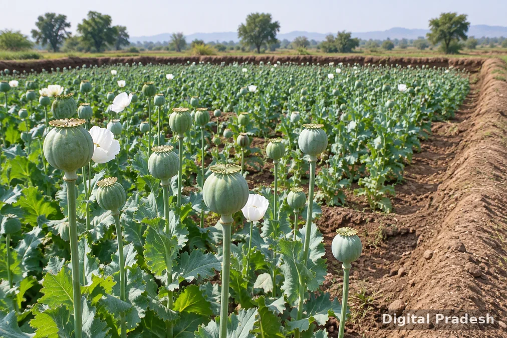 Government notification specifying opium poppy cultivation tracts for the 2026-27 crop year.